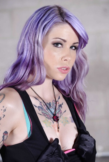 Stunning tattoed pornstar babe Ksysta spreading that tight pussy 25226944